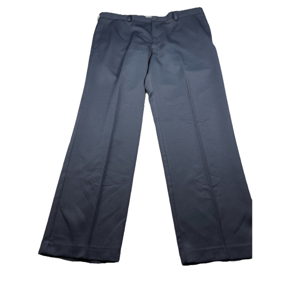 NWT Izod PerformX Dress Pants Mens 40x32 Blue Flat Front Stretch UPF 50